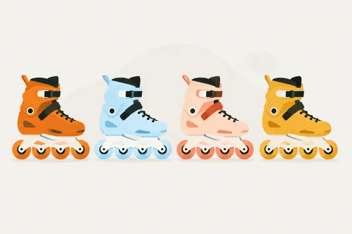 Иллюстрация к статье «Фитнес-ролики для взрослого новичка: сравнение Rollerblade, K2, Fila, Powerslide и Oxelo»